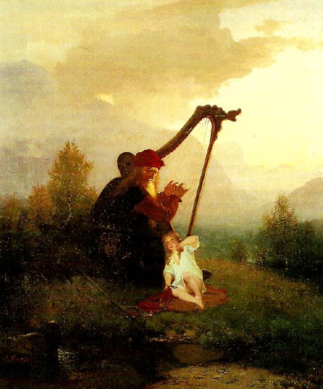august malmstrom kung heimer och aslog oil painting picture